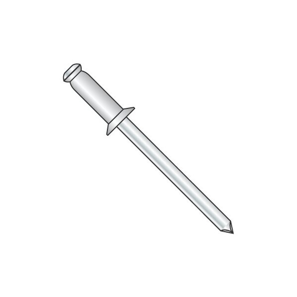 Newport Fasteners Blind Rivet, Countersunk Head, 3/16 in Dia., 0.45 in L, Stainless Steel Body, 5000 PK 341584 - main
